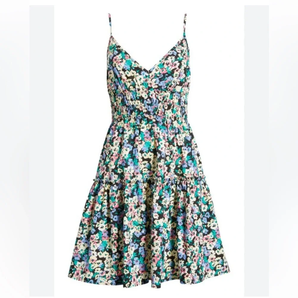 NWOT RAILS Carmen Smock Waist Sundress in Multi Floral Print - Picture 2 of 15